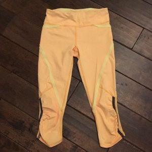 Lululemon Crop in Bright Yellow